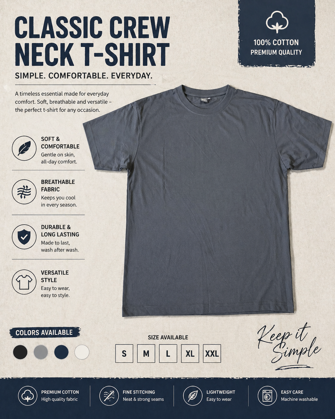 Classic Crew Neck T-Shirt